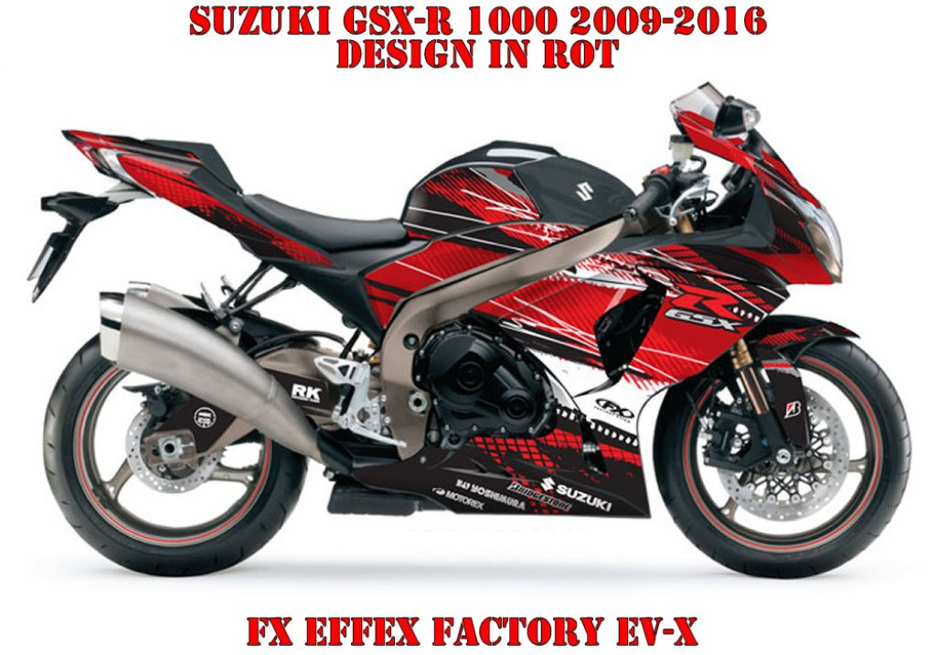 Beispiel Bild für die Farben, EV-X Rot für Suzuki GSX-R 1000 2009-2016